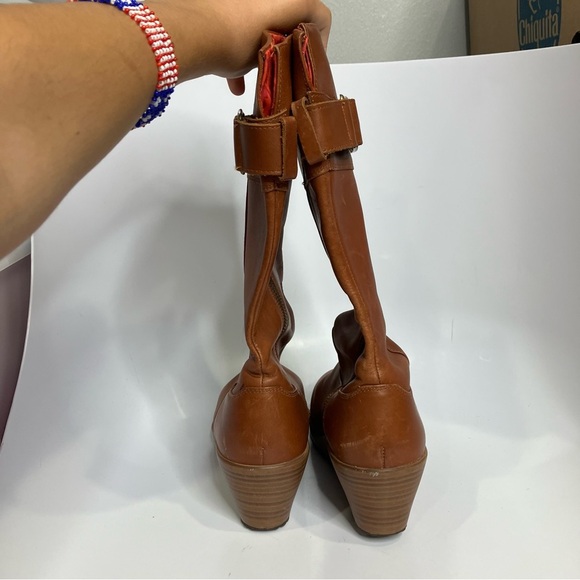 Crocs A-Leigh wedge boots tan casual trendy neutral comfort‎ shoe women size 7.5 - Picture 7 of 10